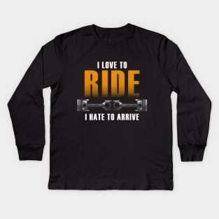 Motorcycling with Girlfriend Kids Long Sleeve T-Shirt